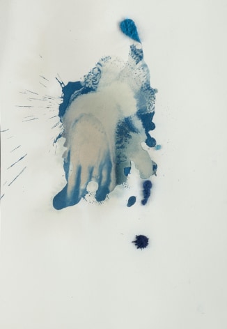 Promise, 2023 Cyanotype with hand stitching 12 x 8 1/4 inches