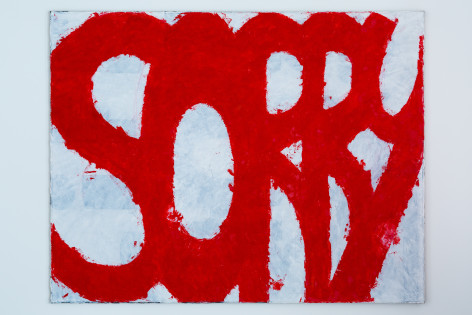Sorry, 2019  Oil on canvas  84 x 108 inches