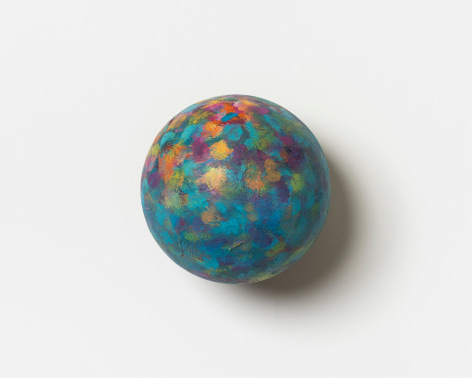 Untitled (Ball), 2023 Oil on steel 6 in. in diameter