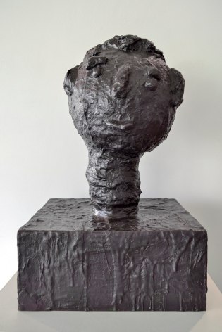 Head #2,&nbsp;2004  Bronze with brown patina  22 x 14 1/4 x 11 1/4 inches