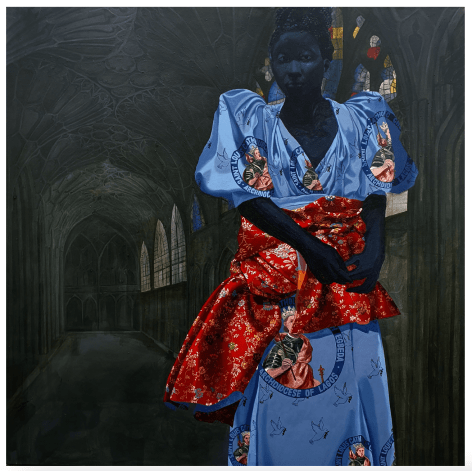 Time Flies in the Shadowed Cloister, 2022  Acrylic and oil on canvas  60 X 60 inches