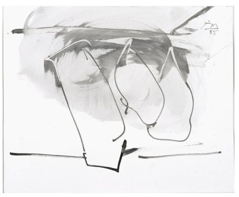 Untitled (Hollow Men Study), 1985 Ink and ink wash on Paper 11 x 13 5/8 inches