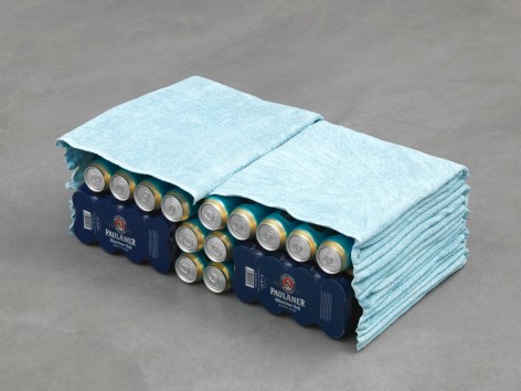 Liz Magor Double Cabinet (blue), 2001