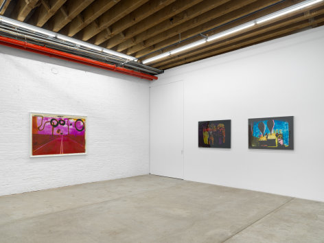 Installation view, footnotes and headlines, Andrew Kreps Gallery, New York