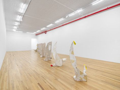 Installation view, Michael Dean,&nbsp;A Thestory of Luneliness for Fuck Sake, Andrew Kreps Gallery, New York
