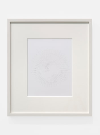 Cheyney ThompsonAggregateDeadThing (RedBlueYellow)(30000steps(view2)): gold, 2016Silverpoint on clay-coated paper image size: 9 1/4 x 7 1/4 in (23.5 x 18.4 cm); frame: 15 3/4 x 13 3/4 x 3/4 in (40 x 34.9 x 1.9 cm)