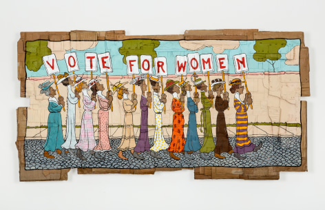 Andrea Bowers Vote For Women March (&ldquo;Puck Magazine: Alas! [Circa 1909],&rdquo; Ann Lewis Women&#039;s Suffrage Collection), 2017