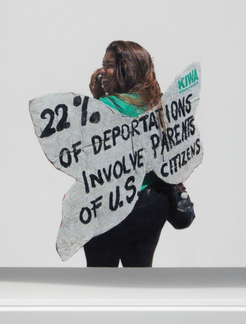 Andrea Bowers 22% of Deportations Involve Parents of U.S. Citizens (Immigrant Justice Activist, May Day 2014, Los Angeles)&nbsp;(Detail), 2014