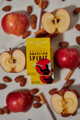 Roe Ethridge Apples, Almonds, American Spirit, 2017