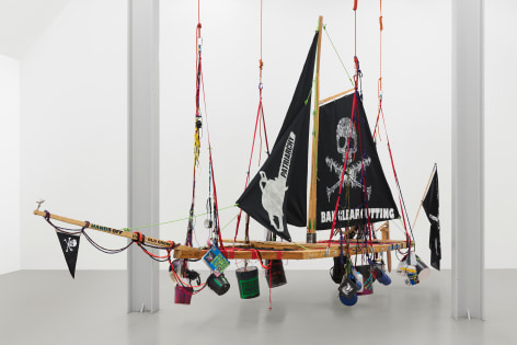 Andrea Bowers Radical Feminist Pirate Ship Tree Sitting Platform, 2013
