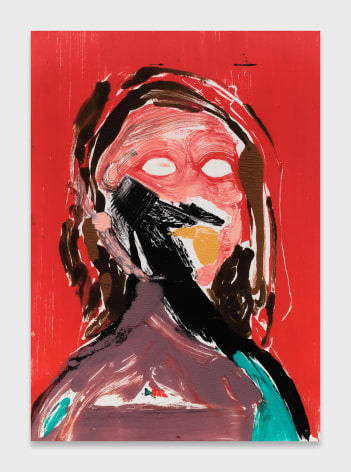 Nicola Tyson, Red Self Portrait