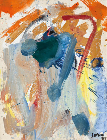Untitled 1971 Gouache on paper, mounted on canvas