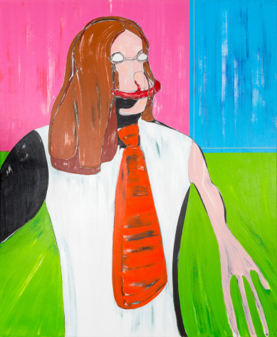Nicola Tyson, Self-Portrait: Red Tie