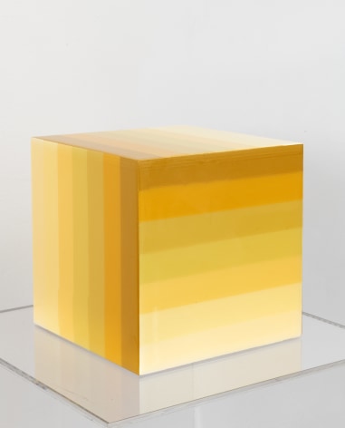 White Cube, 2016, Liquitex with resin on cube