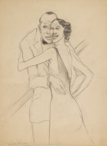 A Couple, Graphite on paper
