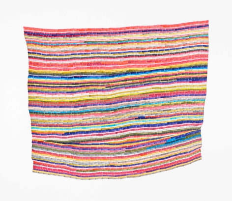 Carly Glovinski, Pink Multi Rag Rug, 2017