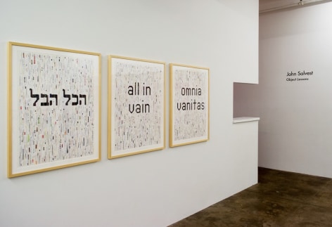 Installation view of John Salvest: Object Lessons    April 17 - May 17, 2014