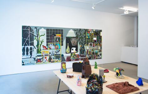 Paul Wackers,&nbsp;Early Settlers, (installation view)