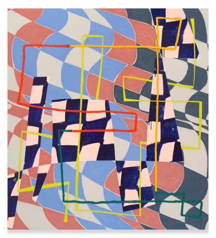 Trudy Benson,&nbsp;Tessellate, 2021, Acrylic and oil on canvas, 64 x 58 inches, 162.6 x 147.3 cm