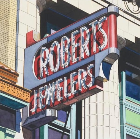 Roberts Jewelers, 2013, Watercolor on Paper, 15 1/2 x 15 1/2 inches, 39.4 x 39.4 cm, AMY#29126