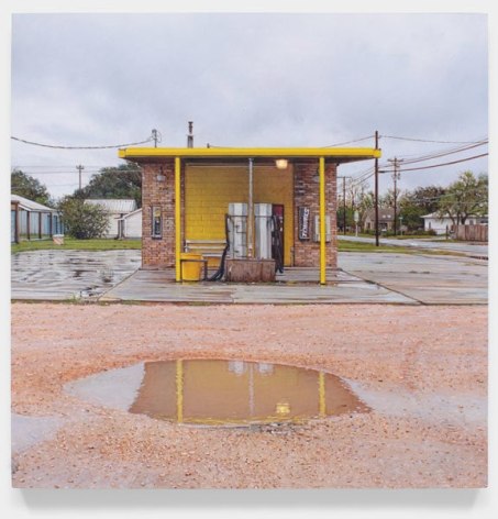 Rod Penner, Yellow Carwash, 2014, Acrylic on panel, 6 x 6 inches, 15.2 x 15.2 cm, A/Y#21610