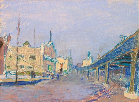 &quot;On the Far West Side,&quot; 1954, Pastel on paper, 10 x 13 inches, 25.4 x 33 cm, A/Y#13619