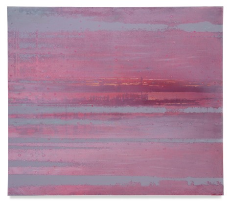 Duggans Bay (Pink), 2022, Mixed medium on canvas, 50 3/8 x 57 1/2 inches, 128 x 146 cm, MMG#34328
