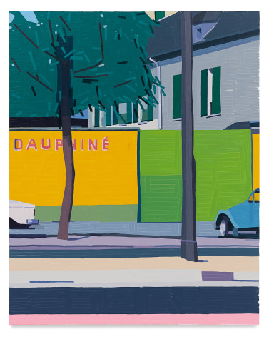 Guy Yanai, Garage Dauphin&eacute;, 2021, Oil on linen, 59 x 47 1/4 inches, 150 x 120 cm