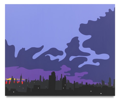 Brian Alfred,&nbsp;Sizzling Summer City Sunset,&nbsp;2020,&nbsp;Acrylic on canvas,&nbsp;50 x 60 inches,127 x 152.4 cm,&nbsp;MMG#32450