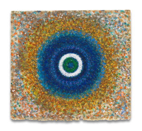 Richard Pousette-Dart,&nbsp;Radiance, Blue Circle, 1960s,&nbsp;Oil on paper,&nbsp;12 1/4 x 11 1/4 inches,&nbsp;31.1 x 28.6 cm,&nbsp;MMG#30458, &nbsp;