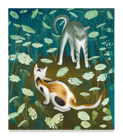 Kittens!, 2022, Enamel on canvas, 32 x 28 inches, 81.3 x 71.1 cm, MMG#35029