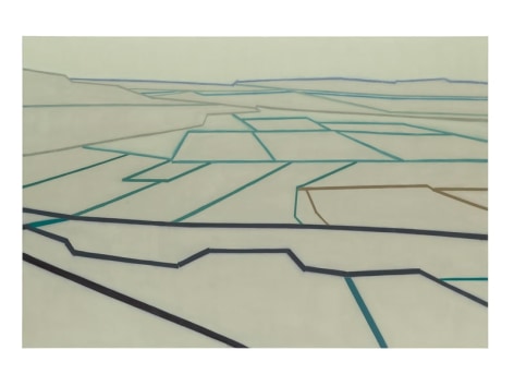 695 (A van Gogh perspective, after &quot;La Crau&quot;), 2014, Oil on linen, 60 x 90 inches, 152.4 x 228.6 cm, A/Y#22290