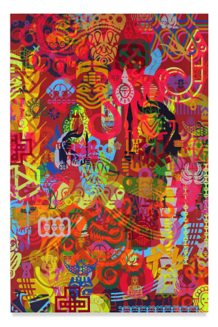 Ryan McGinness, Taipei Dangdai 4, 2019, Acrylic on linen, 60 x 40 inches, 152.4 x 101.6 cm,&nbsp;MMG#31810