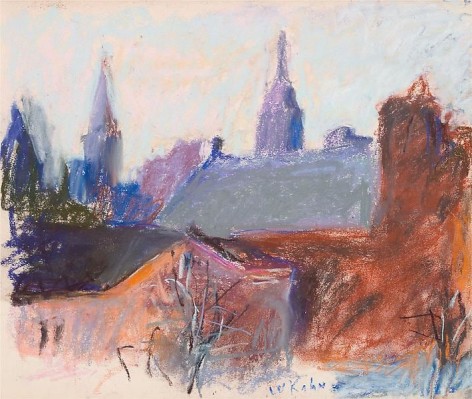 &quot;Early Pastel of St. George&#039;s Church, NY,&quot; 1969, Pastel on paper, 14 x 17 inches, 35.6 x 43.2 cm, A/Y#20210