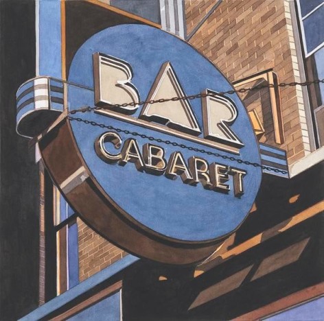 Bar Cabaret, 2014, Watercolor on Arches, 15 3/4 x 15 7/8 inches, 40 x 40.3 cm, AMY#29110