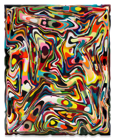 Markus Linnenbrink, SHEDIDNOTNEEDROMANCE, 2019, Epoxy resin and pigments on heat-treated artist grade birch plywood, 60 x 48 inches