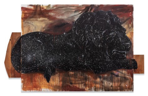 The Eternal Stain, 2022, Oil and wax on canvas and wood, 92 x 147 inches, 233.7 x 373.4 cm, MMG#34653