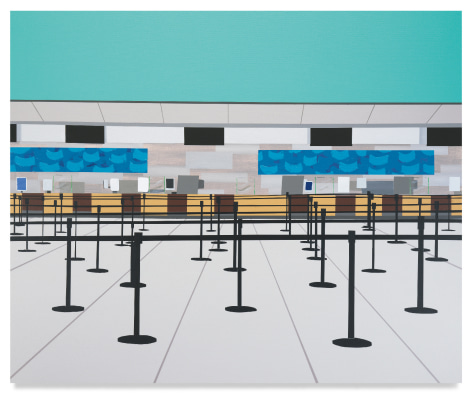 Empty Airport, 2021, Acrylic on canvas, 50 x 60 inches, 127 x 152.4 cm, MMG#33951
