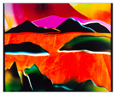 Lava Landscape, 2021, Analog Chromogenic Photogram, on Fujiflex, Unique, 39 1/4 x 49 inches, 99.7 x 124.5 cm, MMG#33795
