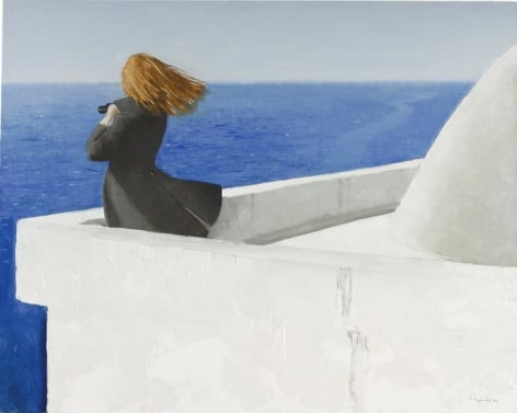 Julio Larraz, The First Day of the Year, 2014, Oil on canvas, 40 x 50 inches, 101.6 x 127 cm, A/Y#21637