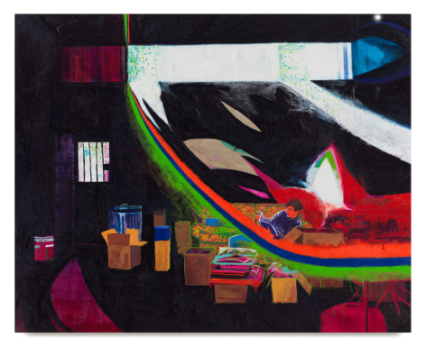 Shanti reading, 2022, Oil on canvas, 48 x 60 inches, 157.5 x 182.9 cm, MMG#34687