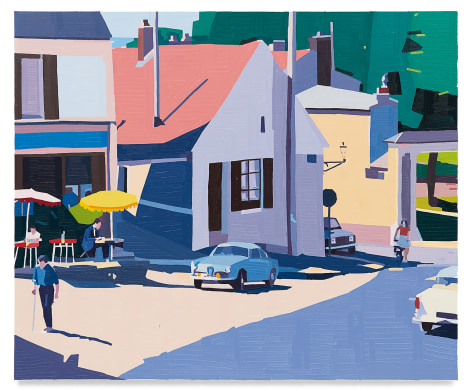 The Cafe at Rennes, 2021, Oil on linen, 59 x 70 7/8 inches, 150 x 180 cm, MMG#33384