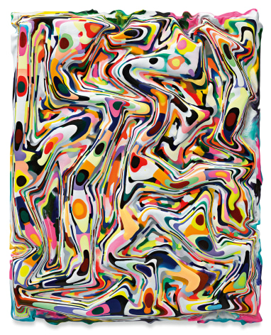 ANDIREMEMBEREVERYONE, 2020, Epoxy resin and pigments on wood, 63 x 51 inches, 160 x 129.5 cm,&nbsp;MMG#32906