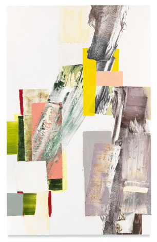 parapylon 6, 2019, Oil and silkscreen on wood, 94 1/2 x 59 inches, 240 x 150 cm, MMG#31846