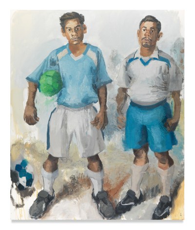 John Sonsini, Sergio and Francisco, 2014/2019, Oil on canvas, 72 x 60 inches, 182.9 x 152.4 cm