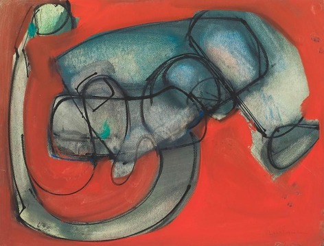 Untitled, 1946, Oil and gouache on paper, 19 x 25 inches, 48.3 x 63.5 cm, A/Y#4158