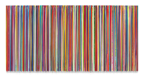 TIMEISASOCIALINSTITUTION, 2018, Epoxy resin and pigments on wood, 48 x 96 inches,&nbsp;121.9 x 243.8 cm,&nbsp;MMG#30399