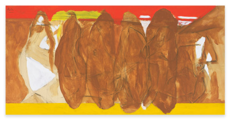 Robert Motherwell,&nbsp;Quintet, 1986/ca. 1989, Acrylic and charcoal on canvas, 36 x 72 inches, 91.4 x 182.9 cm, MMG#15520, &nbsp;