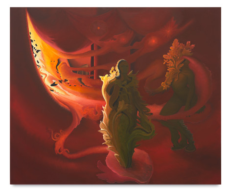 Forms from Deep Underground, 2014,&nbsp;Oil on linen,&nbsp;54 x 64 inches,&nbsp;137.2 x 162.6 cm, MMG#30746