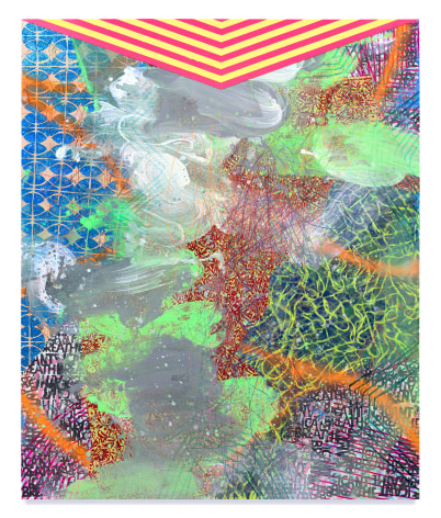 David Huffman,&nbsp; Sublimation, 2020, Mixed media on wood panel, 72 x 59 3/4 inches, 182.9 x 151.8 cm,&nbsp;MMG#32823